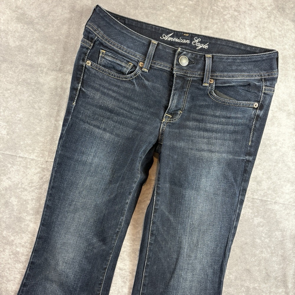 American Eagle Jeans Womens 4 Regular Original Boot Low Rise Stretch Flare Y2K
